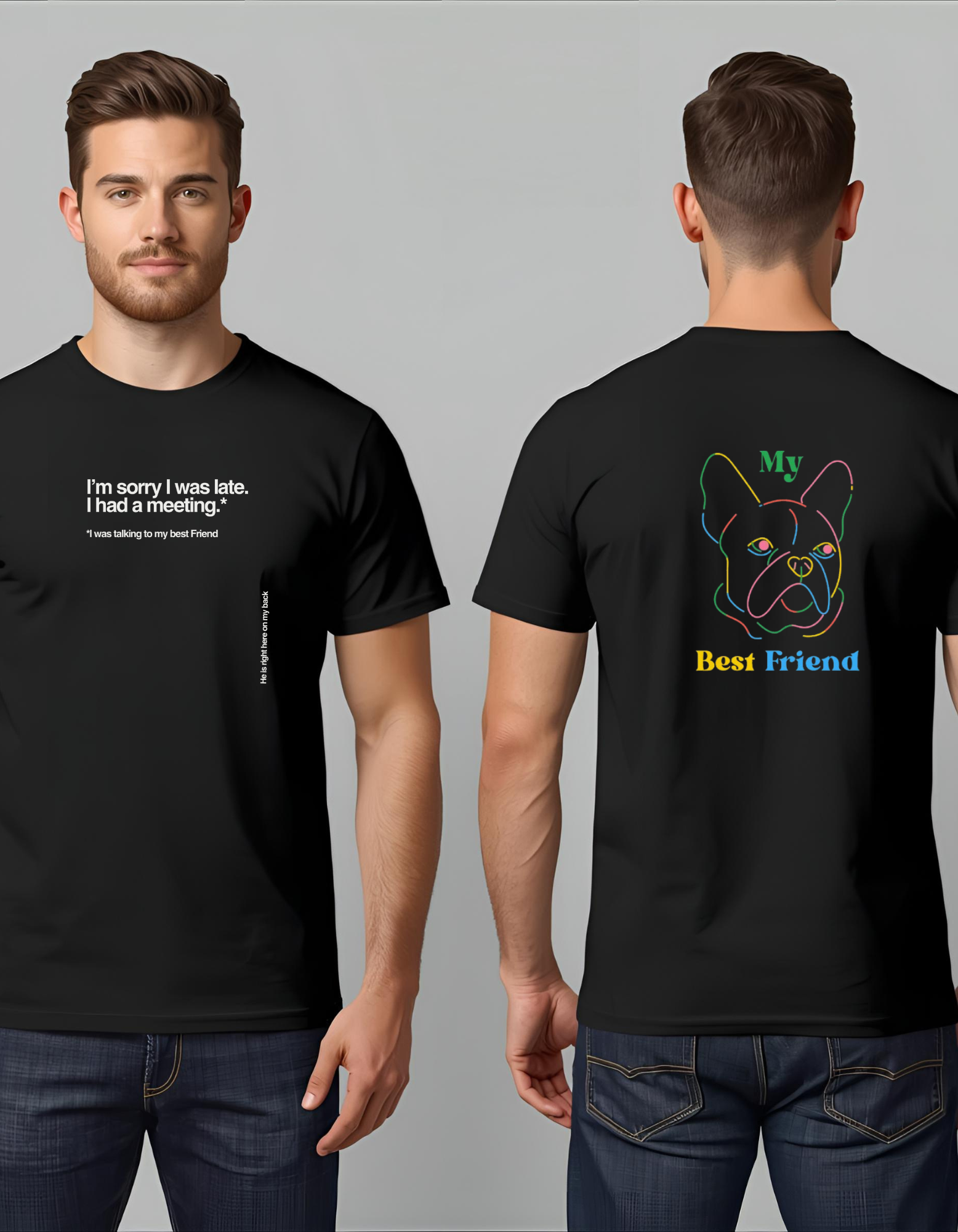 PawFect Oversized Standard T-Shirt Front and back Design