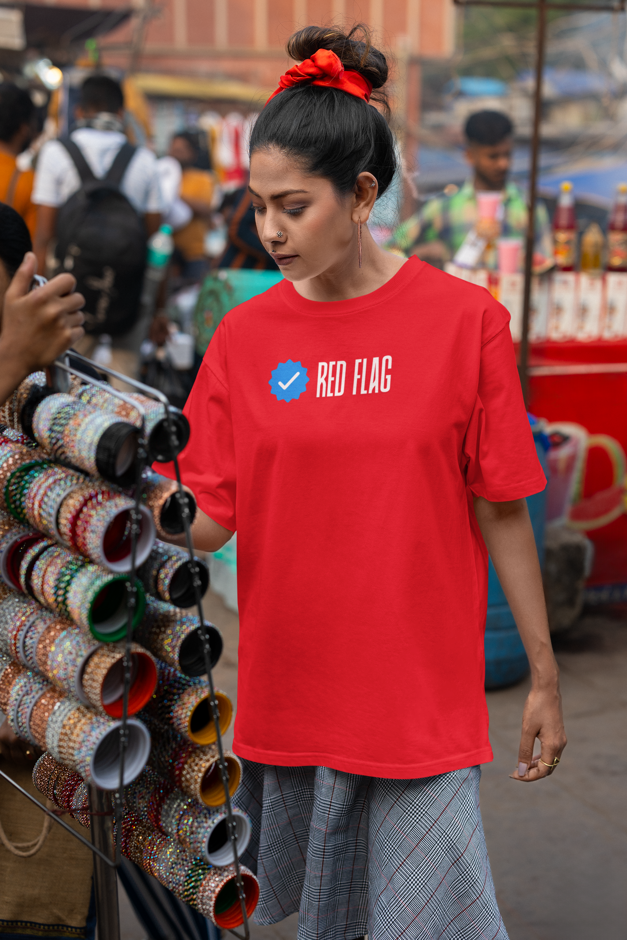 Verified Red Flag Oversized Classic T-Shirt