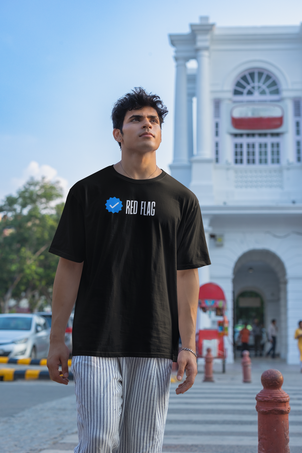 Verified Red Flag Oversized Classic T-Shirt