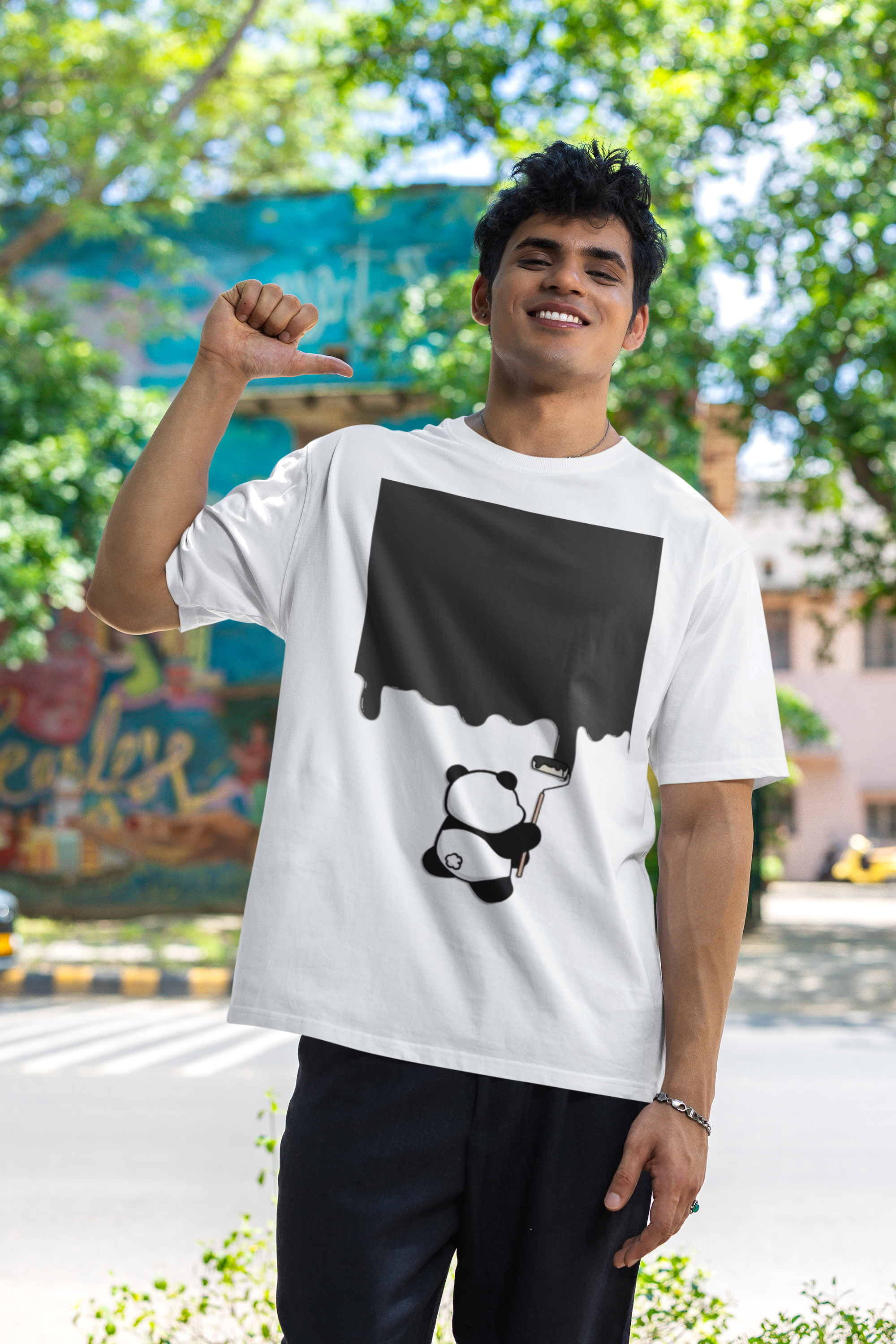 Panda-Wash Oversized T-Shirt